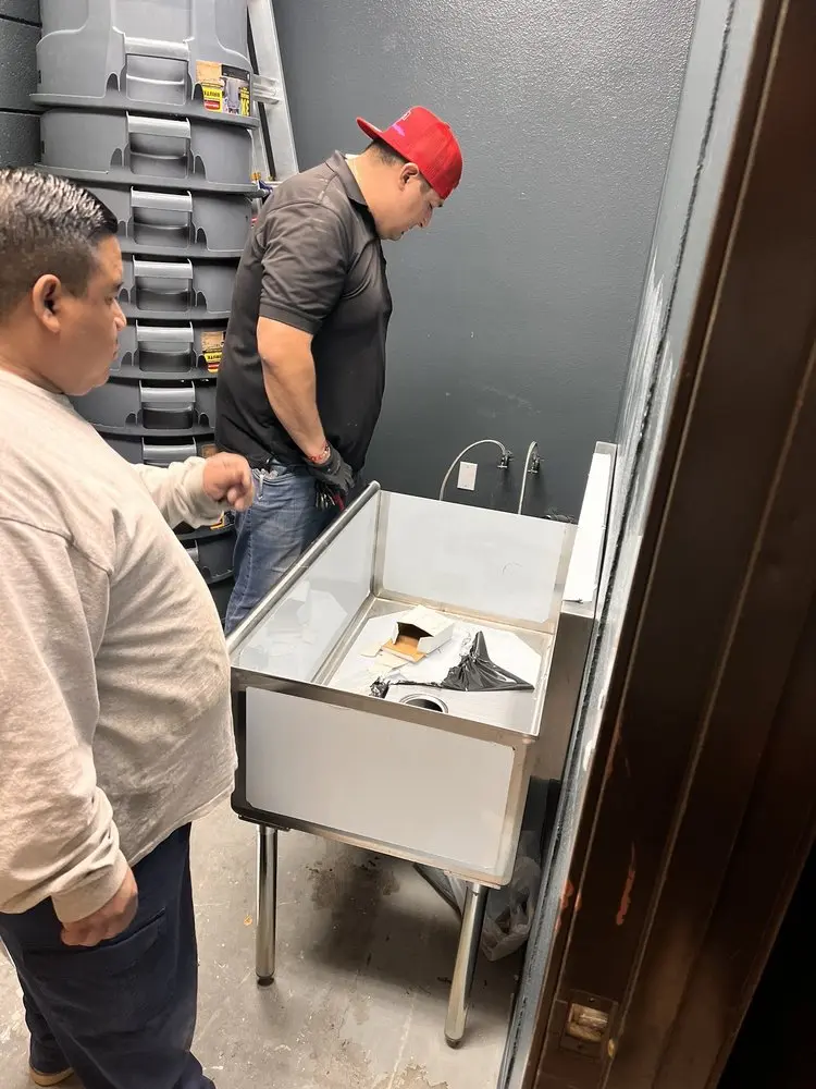 Commercial plumbing and sink installation in Marion